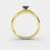 varitsa-jewellers - Solitaire Gold Engagement with 0.35ct Princess Cut Sapphire - 01SG03S